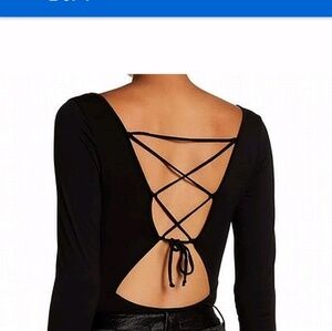New black strappy bodysuit